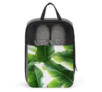Bolsa de zapatos de hojas de plátano verde vibrante para viajes, uso diario, bolsa de almacenamiento antipolvo para zapatos de golf