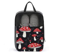 Bolsa de zapatos de hongos con manchas rojas y blancas para viajes, uso diario, bolsa de almacenamiento antipolvo para zapatos de golf