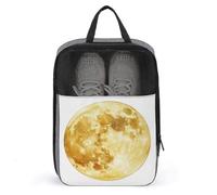 Bolsa de zapatos de luna llena amarilla acuarela para viajes, uso diario, bolsa de almacenamiento antipolvo para zapatos de golf