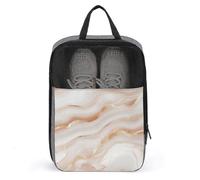 Bolsa de zapatos de mármol blanco cremoso para viajes, uso diario, bolsa de almacenamiento antipolvo para zapatos de golf