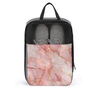 Bolsa de zapatos de mármol de lujo de color rosa dorado para viajes, uso diario, bolsa de almacenamiento antipolvo para zapatos de golf