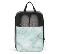 Bolsa de zapatos de mármol de lujo de color verde azulado pastel para viajes, uso diario, bolsa de almacenamiento antipolvo para zapatos de golf