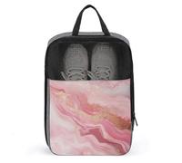 Bolsa de zapatos de mármol de oro rosa para viajes, uso diario, bolsa de almacenamiento antipolvo para zapatos de golf