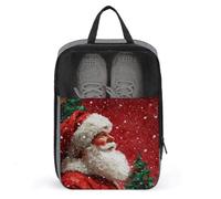 Bolsa de zapatos de Papá Noel en cielo nocturno rojo para viajes, uso diario, bolsa de almacenamiento antipolvo para zapatos de golf