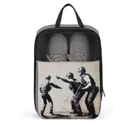 Bolsa de zapatos de policía Street Art para viajes, uso diario, bolsa de almacenamiento antipolvo para zapatos de golf