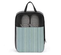Bolsa de zapatos de rayas azules y verdes para viajes, uso diario, bolsa de almacenamiento antipolvo para zapatos de golf