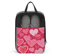 Bolsa de zapatos de San Valentín Love Group con corazón rojo para viajes, uso diario, bolsa de almacenamiento antipolvo para zapatos de golf