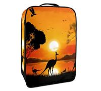 Bolsa de Zapatos de Viaje,Bolsa de Zapatos de Almacenamiento Organizador portátil Impermeable,Australia Atardecer Canguro Avestruz
