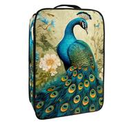 Bolsa de Zapatos de Viaje,Bolsa de Zapatos de Almacenamiento Organizador portátil Impermeable,Cola de Pluma de Pavo Real Abstracto