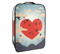 Bolsa de Zapatos de Viaje,Bolsa de Zapatos de Almacenamiento Organizador portátil Impermeable,pájaros Volando Alrededor del corazón