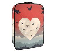 Bolsa de Zapatos de Viaje,Bolsa de Zapatos de Almacenamiento Organizador portátil Impermeable,pájaros Volando Alrededor del corazón