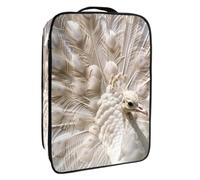 Bolsa de Zapatos de Viaje,Bolsa de Zapatos de Almacenamiento Organizador portátil Impermeable,Pavo Real Blanco