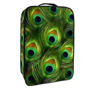 Bolsa de Zapatos de Viaje,Bolsa de Zapatos de Almacenamiento Organizador portátil Impermeable,Pluma de pájaro Pluma de Pavo Real