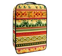 Bolsa de Zapatos de Viaje,Bolsa de Zapatos de Almacenamiento Organizador portátil Impermeable,Rayas de Banner de Estilo Boho Antiguo