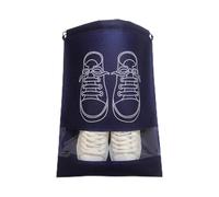 Bolsa de Zapatos de Viaje Transparente, Bolsas for Guardar Zapatos no Tejidas 20 Piezas Multicolor L/M(Dark Blue,Medium)