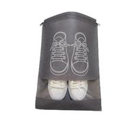Bolsa de Zapatos de Viaje Transparente, Paquete de 20 Bolsas de Zapatos de PE for Colgar, portátiles, Impermeables, Multicolores, tamaños múltiples(Dark Gray,32x44cm)
