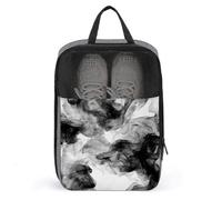 Bolsa de zapatos negra ahumada sobre blanca para viajes, uso diario, bolsa de almacenamiento antipolvo para zapatos de golf