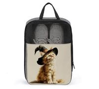 Bolsa de zapatos retro de gato en sombrero de bruja para viajes, uso diario, bolsa de almacenamiento antipolvo para zapatos de golf