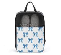 Bolsa de zapatos romántica de ensueño con lazos azules de acuarela para viajes, uso diario, bolsa de almacenamiento antipolvo para zapatos de golf