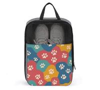 Bolsa de zapatos vintage con patrón de patas de animales para viajes, uso diario, bolsa de almacenamiento antipolvo para zapatos de golf