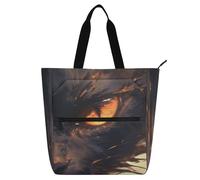 Bolsa decorativa para libros, bolsa de arte para niños, niñas y mujeres, color negro, misterioso gato tribal, ligera, reutilizable, bolsa de compras con cremallera para la escuela, trabajo, viajes