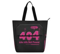 Bolsa decorativa para niños, bolsa de piano para niños, mujeres y hombres, 404 Error Life Not Found resistente, bolsa de hombro con cremallera para escuela, trabajo, viajes, arco iris para libros de