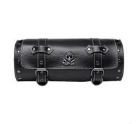 Bolsa Delantera de PU para Motocicleta, Bolsa para Manillar de Horquilla Delantera, Bolsa para Herramientas Vintage, alforja