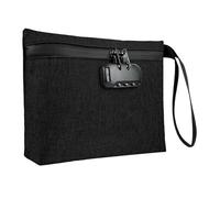 Bolsa densa a prueba de bloqueo, bolsa de viaje inmune a desgarros con código de 3 números para posesiones, rudimentos, bolsa forrada de carbono