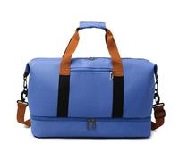 Bolsa Deporte Fashion Travel Bags For Women Large Capacity Men's Sports Bag Waterproof Weekend Sac Voyage Female Messenger Bag Dry and Wet(Dark Blue)