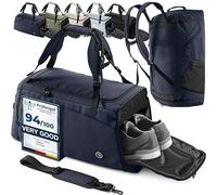 Bolsa Deporte Fitness + Mochila Función y Compartimento para Zapatos: Separada Seco y Humedo | 40/60L Deportivo Viaje Gimnasio Natacion Fin de Semana Travel Duffle Bag Equipaje Mano| Hombre Mujer