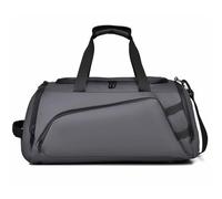 Bolsa Deporte Gimnasio Hombre Mujer Impermeable Compartimento Zapato Seco Humedo Viaje Fitness Natacion Camping (Gris)