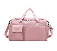 Bolsa Deporte Mujer con Compartimentos, Bolsa de Viaje, Grande de Fin de Semana, Bolsa Travel Duffel para Deportes,Natación,Yoga y Viajes (Rosa)