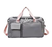 Bolsa Deporte Mujer con Compartimentos, Bolsa de Viaje, Grande de Fin de Semana, Bolsa Travel Duffel para Deportes,Natación,Yoga y Viajes (Gris-1)