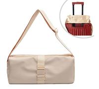 Bolsa Deporte Mujer, Woukksy Bolsa de Viaje Ligero E Impermeable, Moda Bolsa de Deporte con Bandolera para Viajes De Fin De Semana, Gimnasio, Natación, Senderismo, Yoga Y Sauna - Beige