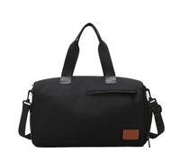 Bolsa Deporte Mujer Y Hombre Bolsa de Lona Deportiva Impermeable, Bolsillo húmedo y Compartimento for Zapatos, Bolsa Transporte for Gimnasio, Entrenamiento, Viaje, Fin Semana Nocturno, 1 Uds(Black)