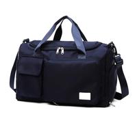 Bolsa Deporte Mujer Y Hombre Bolsa de Viaje Gran Capacidad for el Fin Semana, Bolsas Lona for la Noche con Compartimento for Zapatos, Deportivas for Fitness for Mujer(Deep Blue)