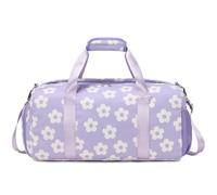 Bolsa Deporte Niñas Flores Bolsos de Gimnasio Pana Duffle Bag Niños 25L Duffel Sport Viaje Chica Nina Bolsas Deportivas para Ballet, Gimnasia, Natación y Tenis