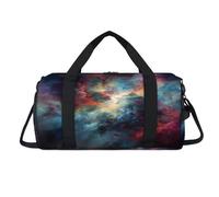 Bolsa deportiva abstracta colorida con diseño de nebulosa galaxia con compartimento para zapatos, bolsa de fin de semana, bolsa de viaje, gimnasio, organizador de equipaje para mujeres, hombres, niños