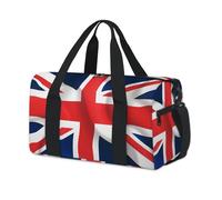 Bolsa deportiva abstracta de la bandera del Reino Unido, bolsa de lona para fin de semana, bolsa de viaje informal, para viajes, gimnasio, para niños, niñas, niños, mujeres y hombres
