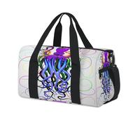 Bolsa deportiva colorida de pulpo, bolsa de lona para fin de semana, bolsa de viaje casual, viajes, gimnasio, para niños, niñas, niños, mujeres y hombres