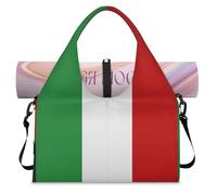 Bolsa deportiva con bandera de Italia con compartimento para zapatos, bandera de fin de semana, bolsa de equipaje para gimnasio, yoga, viajes, color, L, Bolsa de viaje