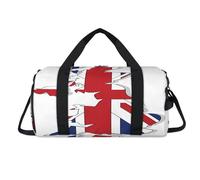 Bolsa deportiva con bandera de mapa del Reino Unido con compartimento para zapatos, bandera británica, bolsa de fin de semana, bolsa de viaje, gimnasio, organizador de equipaje para mujeres, hombres