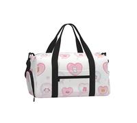 Bolsa deportiva con burbujas en forma de corazón con compartimento para zapatos, ligera, para gimnasio, fin de semana para hombres y mujeres, bolsa de viaje impermeable con bolsillo para mojado