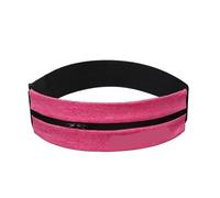 Bolsa Deportiva con Cintura elástica Reflectante, Bolsillo Doble Cremallera, for Correr, Gimnasio, Yoga, riñonera for teléfono para Walking, Deporte(Rose Red)