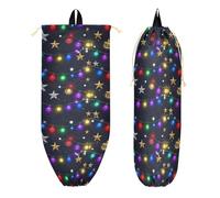 Bolsa deportiva con cordón y bolsillos con cremallera, mochila de viaje para hombres, fiesta, senderismo, Navidad, cadena de luces de estrella