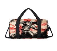 Bolsa deportiva con diseño de bandera de Samurai de Japón con compartimento para zapatos, bolsas de fin de semana de Japón, para viajes, gimnasio, organizador de equipaje para mujeres, hombres, niños