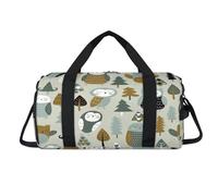 Bolsa deportiva con diseño de búho de dibujos animados con compartimento para zapatos, lindo búho de animales, bolsas de fin de semana, viajes, gimnasio, organizador de equipaje para mujeres, hombres