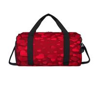 Bolsa deportiva con diseño de corazón rojo para el día de San Valentín, con compartimento para zapatos, bolsa de fin de semana, viajes, gimnasio, organizador de equipaje para mujeres, hombres, niños y