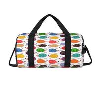 Bolsa deportiva con diseño de erizo de dibujos animados con compartimento para zapatos, colorido erizo, para fin de semana, viajes, gimnasio, organizador de equipaje para mujeres, hombres, niños y
