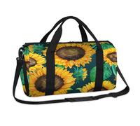 Bolsa deportiva con diseño de girasoles, flores amarillas, para fin de semana, para la noche, para viajes, gimnasio, equipaje, para niños, niñas, niños, mujeres y hombres
